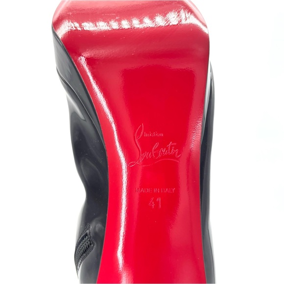 NEW Christian Louboutin Alleo 90 Patent Knee High Platform Boots 41 - Picture 9 of 9